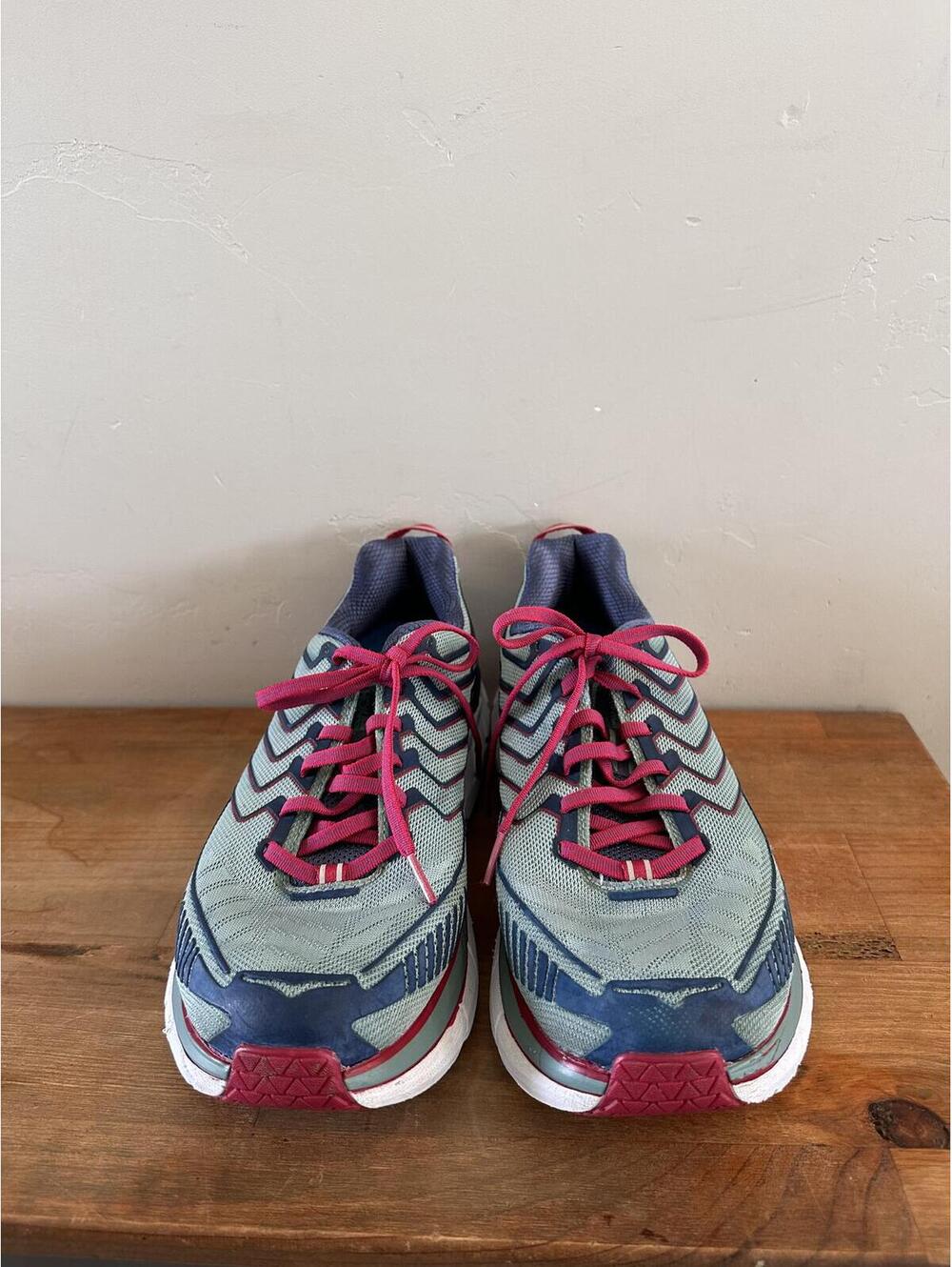 HOKA One One Clifton 4 Road Running Shoe Blue & Pink Women’s size 10D Wide - Picture 4 of 13